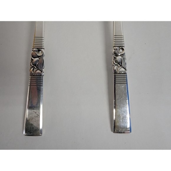 Oneida Morning Star Silverplate 1948 Serving Spoon 8 1/2" Set of 2 - Picture 2 of 4